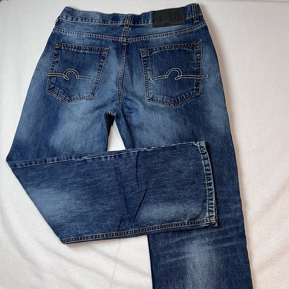 Rocawear Jeans Mens 36x31 Blue Distressed‎ Loose Baggy Y2K Classic Fit Denim